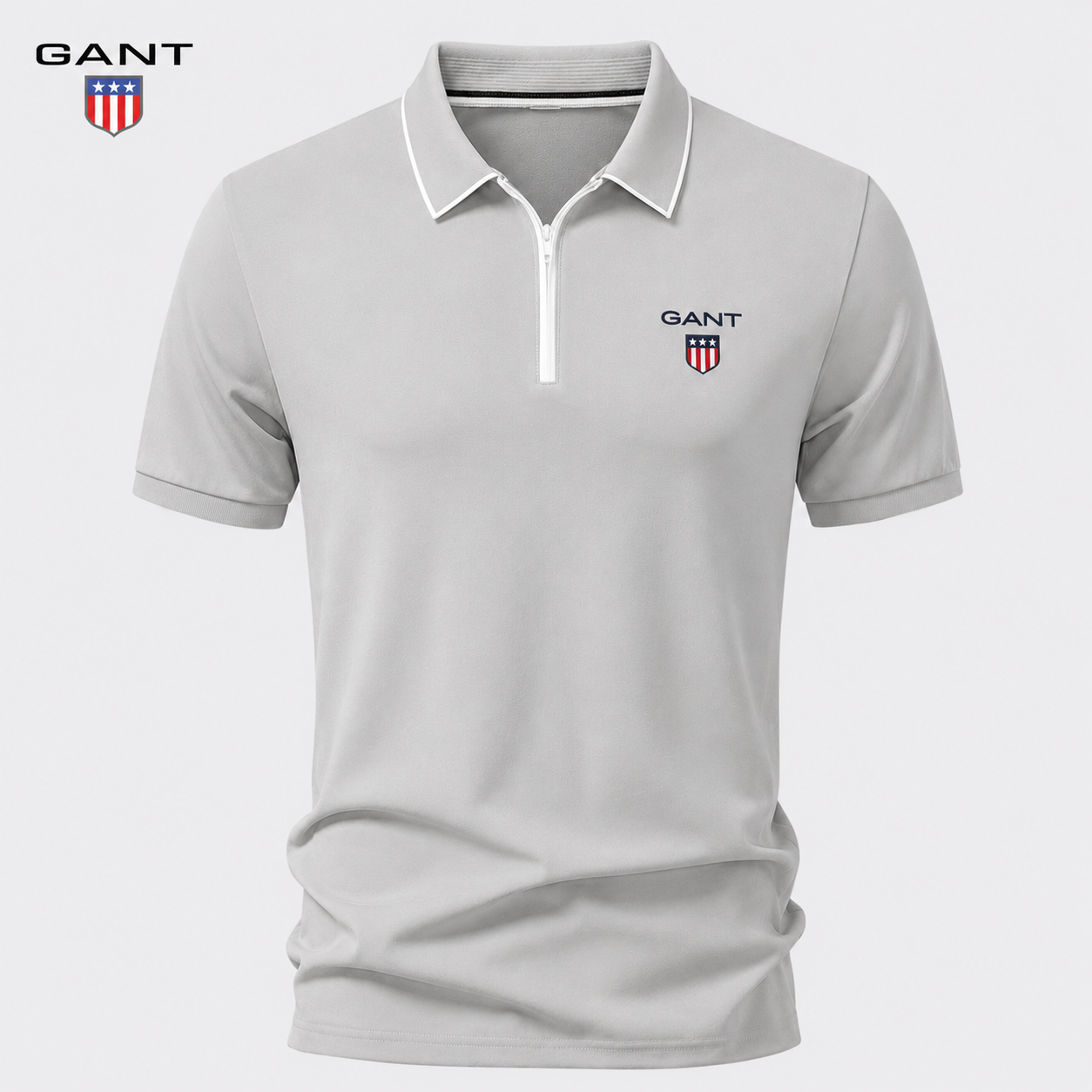 GANT™ - Polo d’Été avec Fermeture Zippée