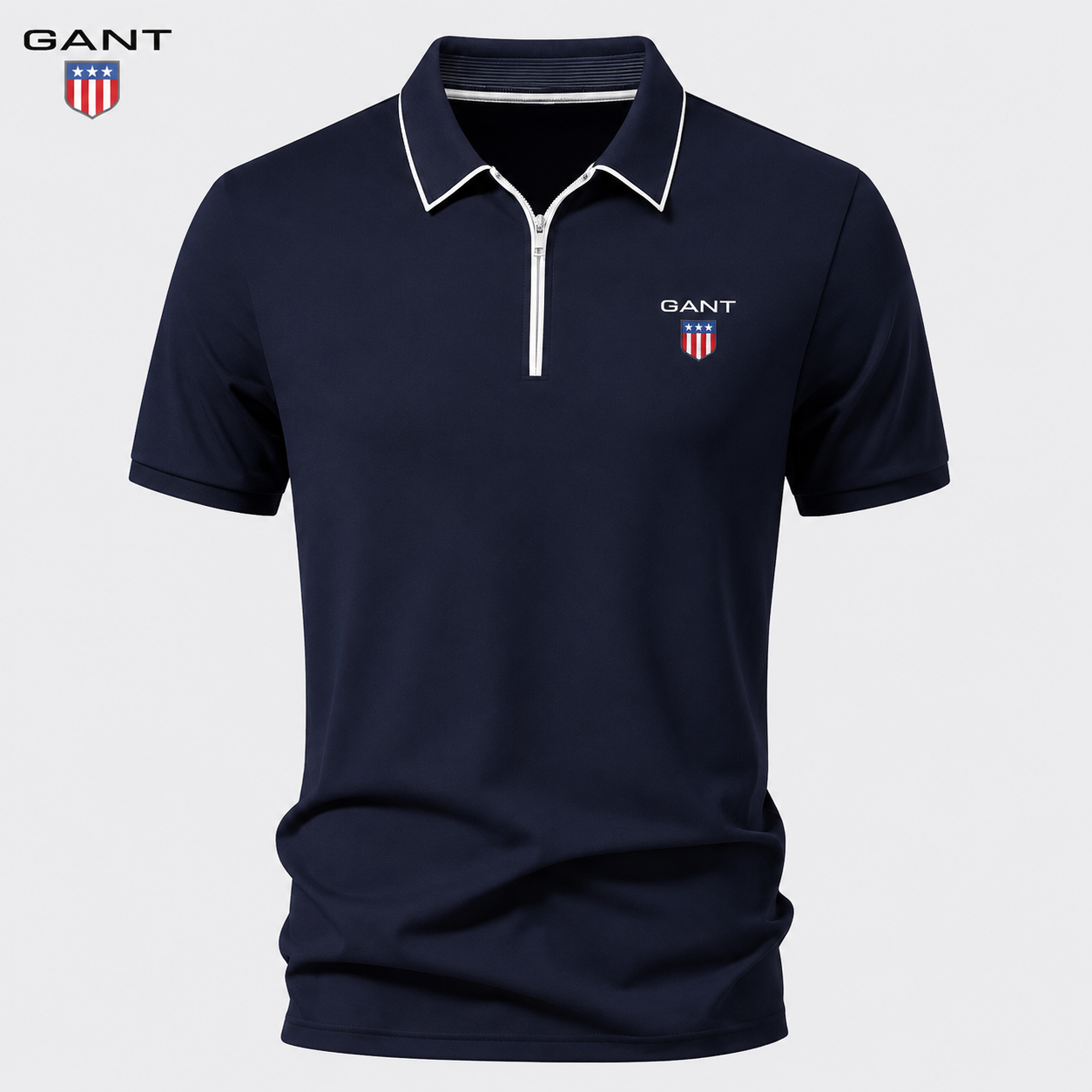 GANT™ - Polo d’Été avec Fermeture Zippée