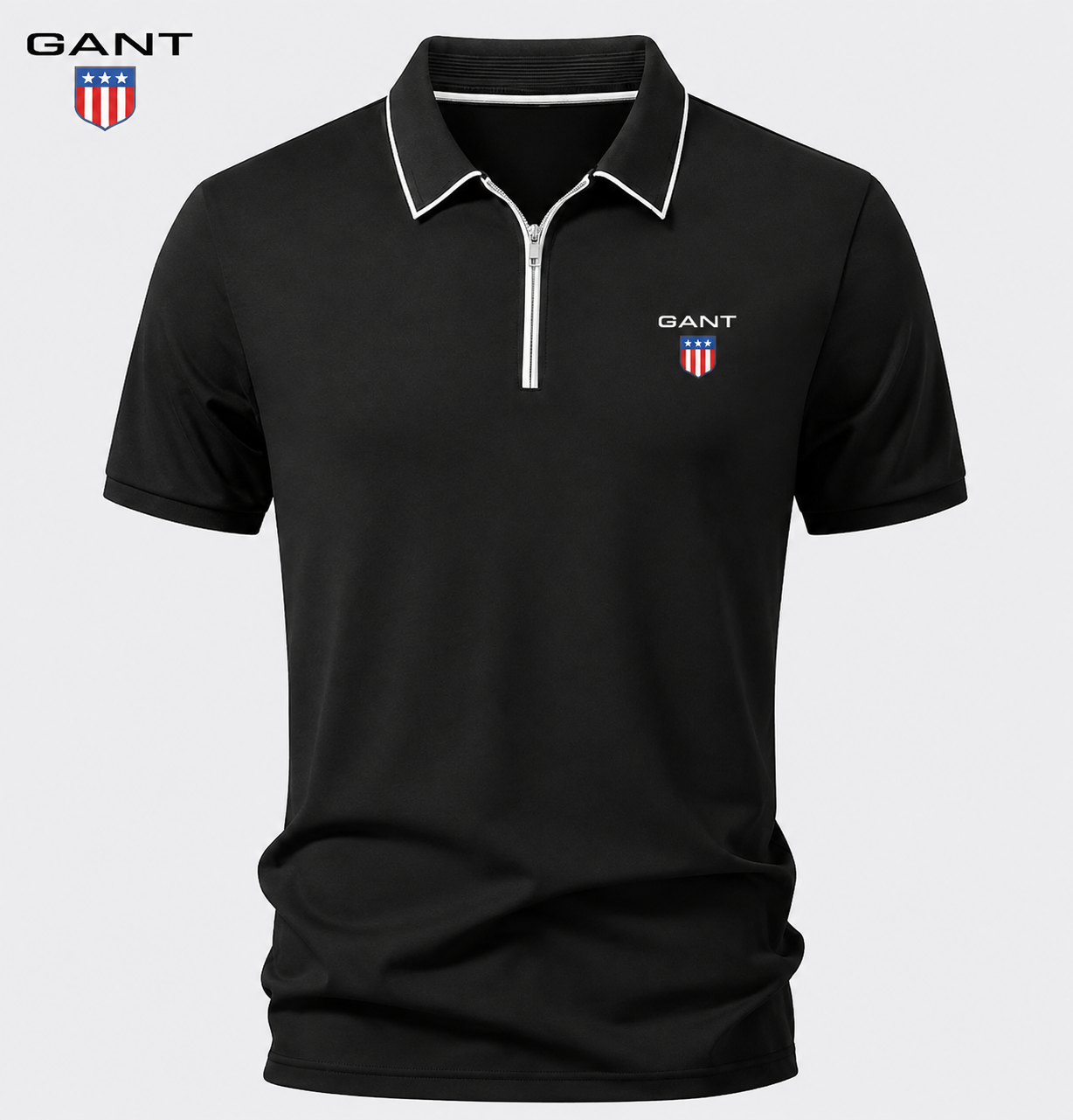 GANT™ - Polo d’Été avec Fermeture Zippée