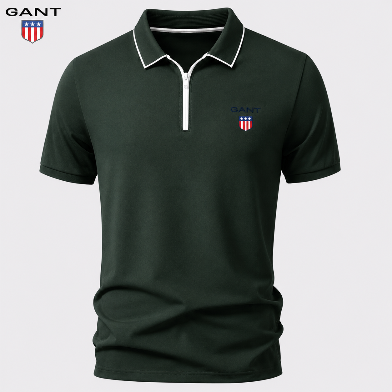 GANT™ - Polo d’Été avec Fermeture Zippée
